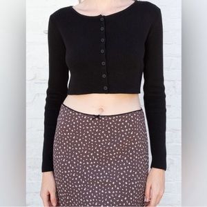 brandy melville black athelia top